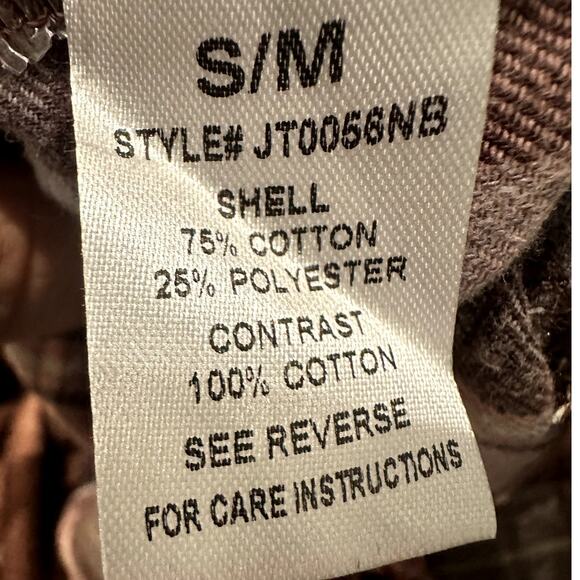 Oli & Hali – Waffle Knit Plaid Contrast Pullover – Mocha/Pink Plaid – Size Small - Picture 3 of 4